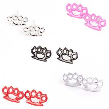 Schlagring Ohrstecker verschiedene Farben / Achtung Stückpreis