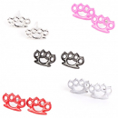 Schlagring Ohrstecker verschiedene Farben / Achtung Stückpreis